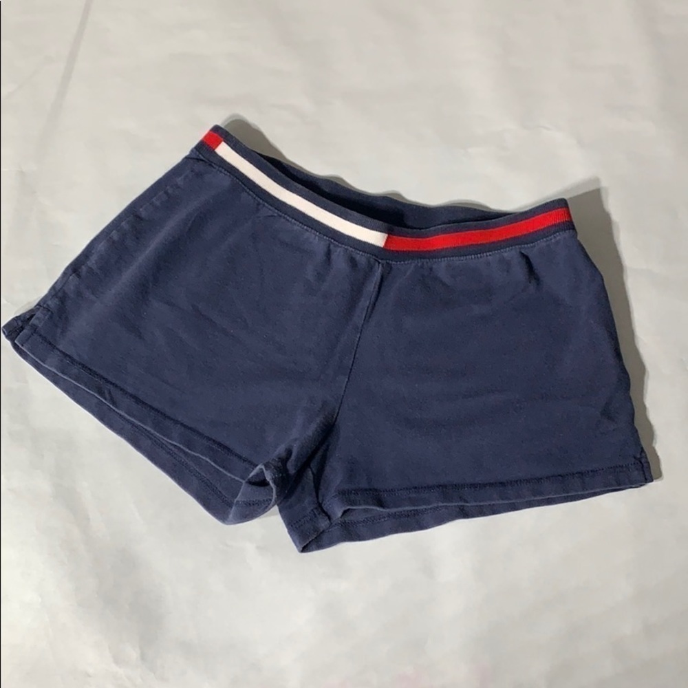 Vintage Y2K Tommy Hilfiger Logo waistband navy mini Shorts